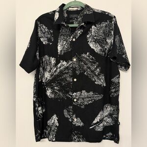 Ted Baker Black and White Leaf Print Men's Shirt
